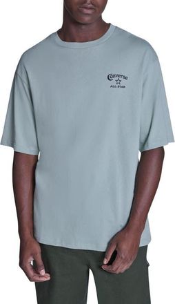 Converse Heritage Wordmark Relaxed T-Shirt in Thyme Again at Nordstrom, Size X-Small