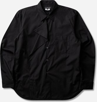Comme Des Gar&ccedil;ons Men s Asymmetric Draped-Panel Shirt Black