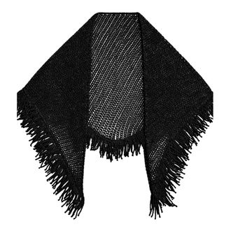 Simona Corsellini Winter Scarves, female, Black, Size: ONE SIZE Scialle crochet con frange in lurex