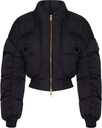 Elisabetta Franchi Piumino in tessuto vela - - Jackets - Donna - Nero - S