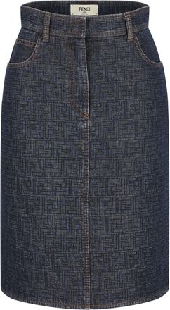 Fendi Denim Cotton Skirt-Donna