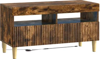 vidaXL Mueble De Tv Led Roble Ahumado Madera De Ingenier&iacute;a Vidaxl