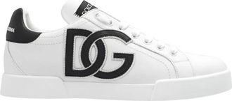 Dolce & Gabbana Portofino sneakers - Dames - Sneakers - Wit - 35 EU - Leer - Schoenen