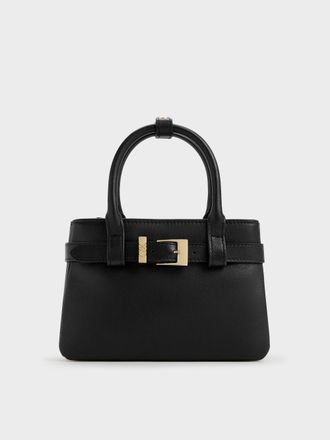 Charles & Keith Jody Leather Belted Tote Bag