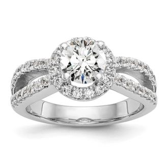 Diamond2Deal 14k White Gold Lab Grown Diamond Wedding Band Ring 3/4Ct Clarity- VS Color- G-H