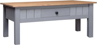vidaXL Mesa De Centro Madera De Pino Estilo Panam&aacute; Gris 100x60x43,5 Cm Vidaxl
