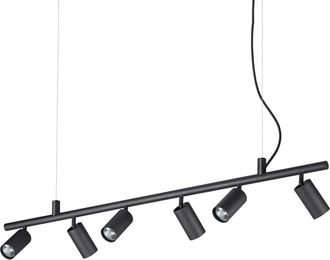 Ideal Lux L&aacute;mpara de suspensi&oacute;n Dynamite SP6 negra - L1155xH355-2105xP55mm