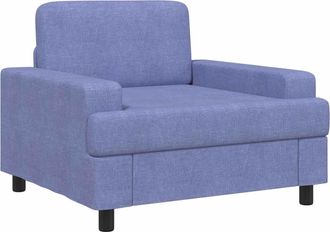 vidaXL Sill&oacute;n Azul Jeans Tela Vidaxl