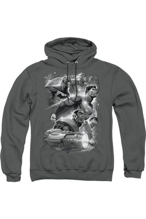 Gildan Justice League of America Atmospheric Adult Pull Over Hoodie / Hooded Sweatshirt