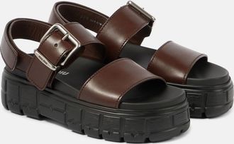 Miu Miu 50 leather platform sandals
