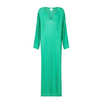 Camilla Vivid V-neck Knit Kaftan - female - Camilla - Gowns - Green - ONE SIZE - Dresses