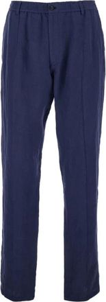 Emporio Armani Straight Trousers, male, Blue, Size: 2XL Straight Trousers
