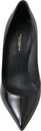 Dolce & Gabbana Womens Patent Leather Heel Black