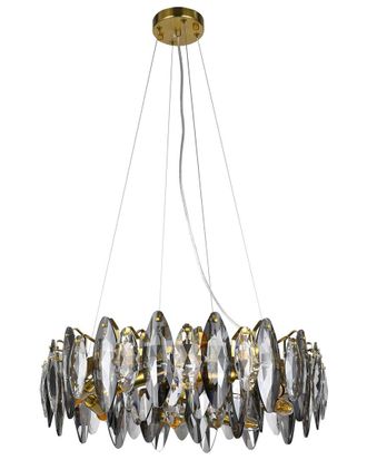 Bethel International 11-Light 23.6In Round Chandelier With Crystals