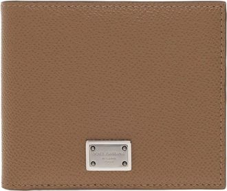 Dolce & Gabbana Wallets & Cardholders, male, Brown, Size: ONE SIZE Calfskin Bifold Wallet