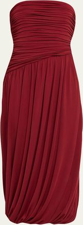 Cinq &agrave; Sept Rosine Draped Strapless Midi Dress