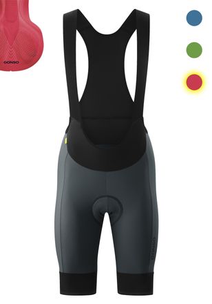Gonso Fahrradhose GONSO SITIVO Bib W, Damen, Gr. 34, Normalgr&ouml;ssen, grau (hellrot), 65% Polyamid, 35% Elasthan, Hosen Fahrradhose, Damen Radhose, Radlerhose