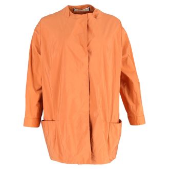 Marni Marni Kraagloze Jas in Oranje Nylon