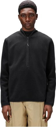Rains Polar Fleece Hoodie - Heren - Hoodies - Zwart - M - Polyester - Hoodies & sweatvesten