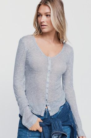 Anthropologie By Anthropologie Gianna Cashmere Modal U-Neck Cardigan Top