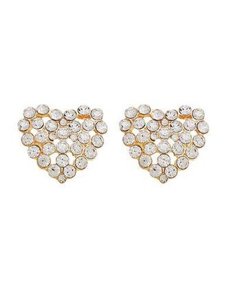 8 by YOOX HEART SHAPED RHINESTONES EARRINGS