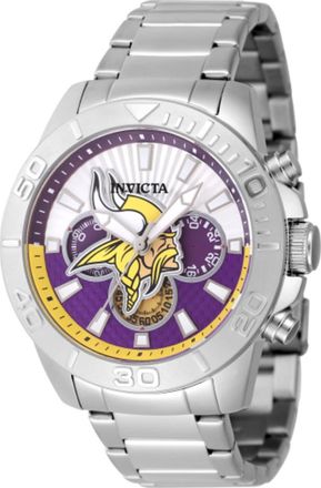Invicta NFL Minnesota Vikings Chronograph GMT Quartz Mens Watch 47954