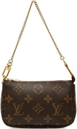 Louis Vuitton Pre-owned Mini Pochette Accessoires - Dames - Vintage Mini Tas - Bruin - ONE Size - Vintage