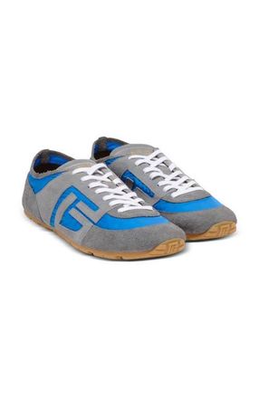Balmain Racer 45 trainers in suede and nylon in Blue at Nordstrom, Size 43
