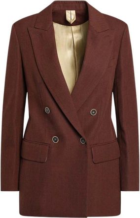 Max Mara Dames, Jassen, Bruin, Maat: S Leer