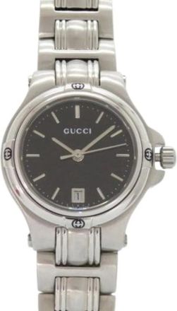 Gucci Pre-owned Watches, female, Black, Size: ONE SIZE Pre-owned Stainless Steel Watch