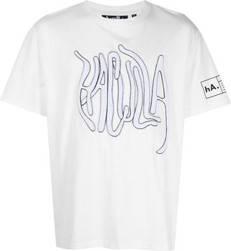 Haculla chenille logo patch T-shirt - men - Cotton - M - White