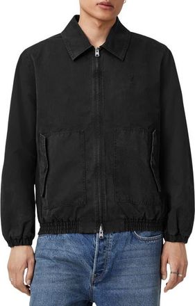 AllSaints Holman Cotton Jacket in Faded Black at Nordstrom, Size Medium