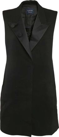 Lanvin wool silk coat - Black