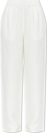 Ami Wijde Pijpen Broek - Dames - Wijde Broeken - Wit - XS - Linnen - Broeken
