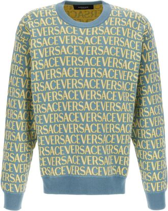 Versace Multicolor All-over Logo Sweater