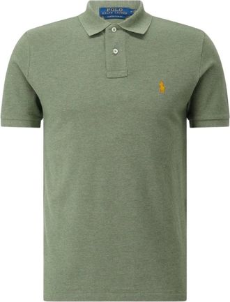 Polo Ralph Lauren Tops, Heren, Groen, XL, Custom-Slim Fit Poloshirt