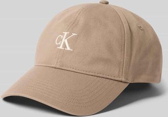 Calvin Klein Basecap aus reiner Baumwolle in Taupe, Gr&ouml;&szlig;e 1