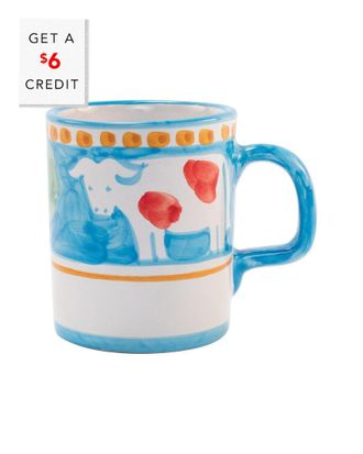 Vietri Vietri Campagna Mucca Mug With $7 Credit