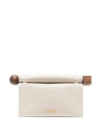 Jacquemus The Rond Carré clutch - Neutrals
