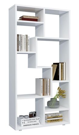 ebuy24 Ebuy24 - Vcm Estante De Madera Estante De Medios Estante Almac&eacute;n Divisor Decoraci&oacute;n Estante Lanisa M (blanco)
