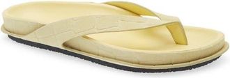 Jacquemus Les Tongs Croc Embossed Water Repellent Flip Flop in Pale Yellow 205 at Nordstrom, Size 11Us