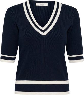 Inwear Leenah IW V-neck Pullover - Dames - V-hals truien - Blauw - S - Truien & Vesten
