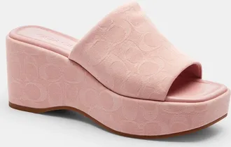 Coach Phoebe Platform Sandal In Signature Denim