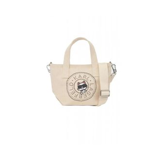 Karl Lagerfeld Ikon Choupette Pin Square Tote Bag - female - Karl Lagerfeld - Handbags - Beige - ONE SIZE - Bags