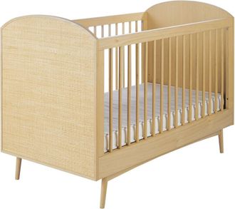 Maisons du monde Cuna evolutiva de roble y rat&aacute;n de 70x140 cm