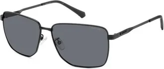 Polaroid Polarized Grey Rectangular Mens Sunglasses PLD 2143/G/S/X 0807/M9 62