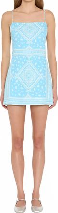 Amanda Uprichard Avani Skort Romper In Pacific Montana Print
