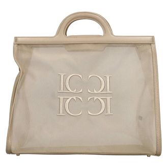 La Carrie Beige - Dames - Handtassen - Beige - ONE Size - Leer - Tassen