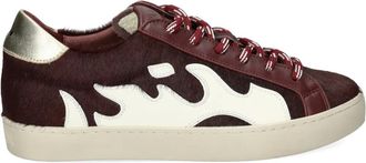 Gamin flame-patch sneakers - Bruin