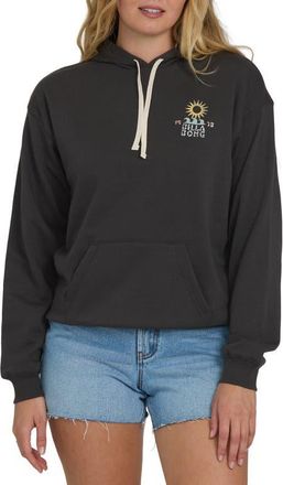 Billabong Before Times Cotton Blend Graphic Hoodie in Off Black at Nordstrom, Size X-Large